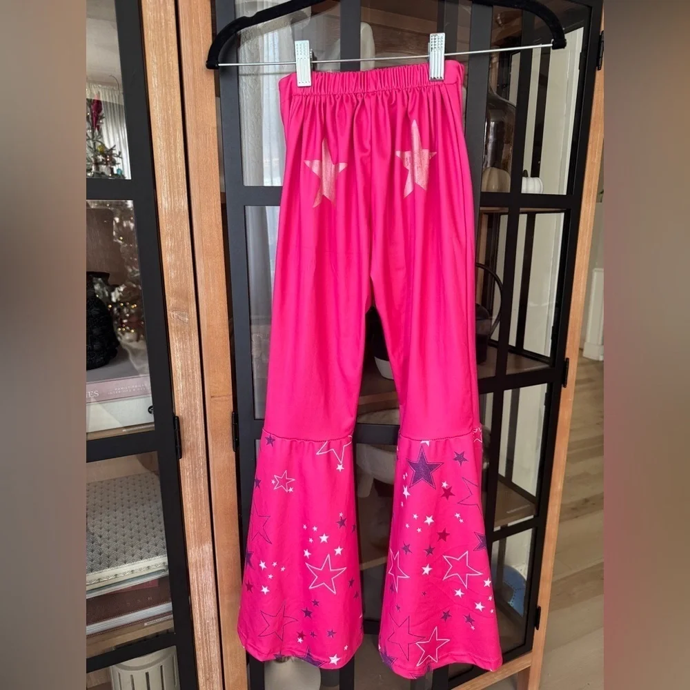 Barbie Movie western costume margot robie girls set flare pants vest top cowgirl